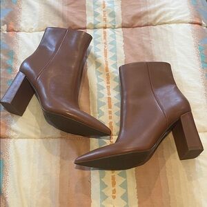 Marc Fisher Rich Brown Ankle Booties